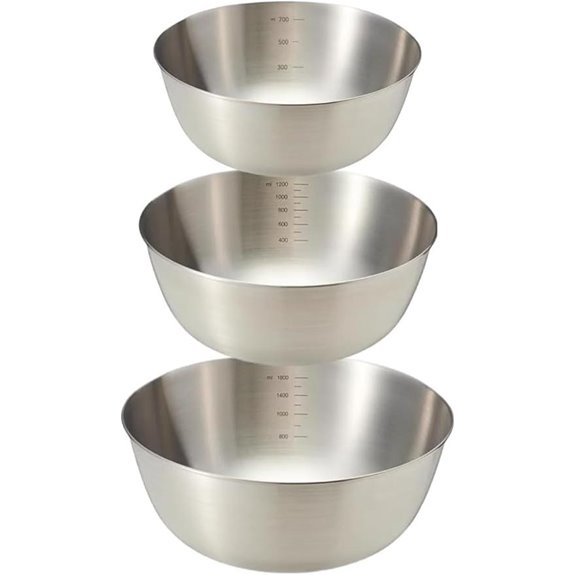 MANHONGYU Stainless Steel Mixing Bowls Set (3 Pack)