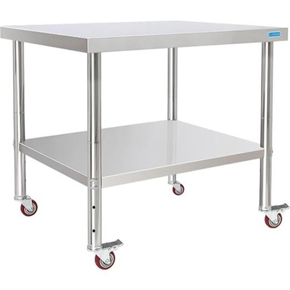Stainless Steel Prep Table with Caster Wheels