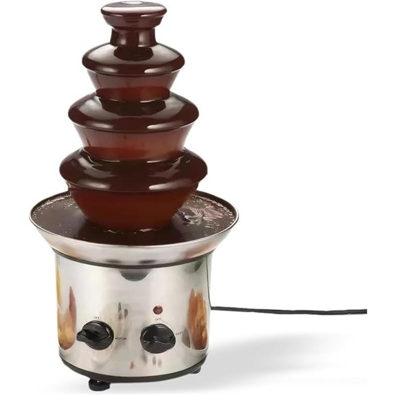 4-Tier Stainless Steel Chocolate Fountain for Parties