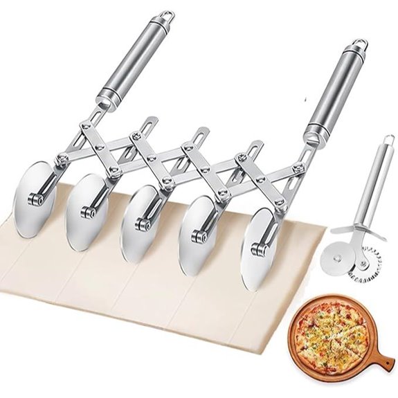 5-Wheel Stainless Steel Pastry Cutter and Divider