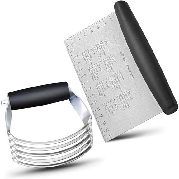 ALLTOP Stainless Steel Bench Scraper & Pastry Blender Set