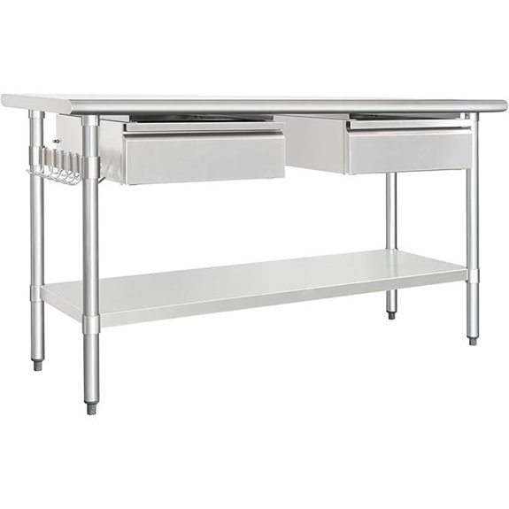 stainless steel prep table