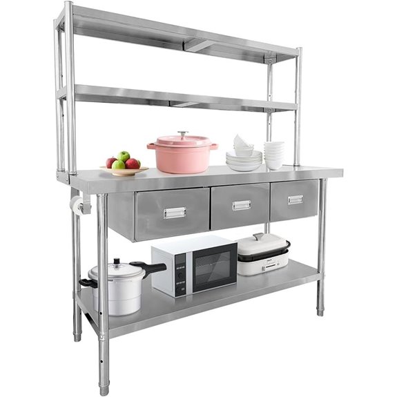stainless steel prep table