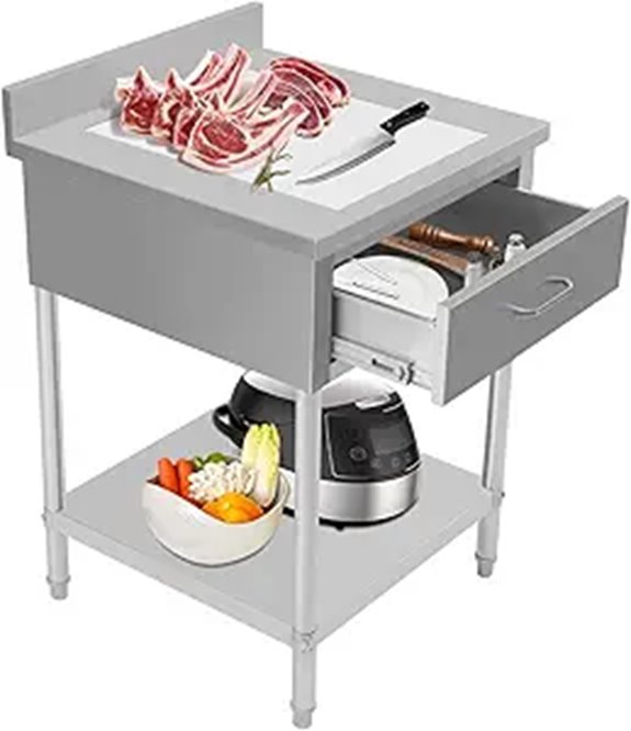 stainless steel prep table