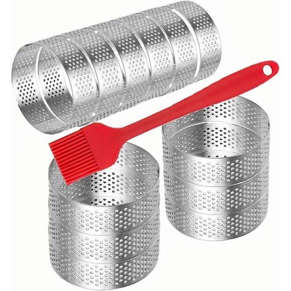 12-Pack Stainless Steel Tart Rings for Baking