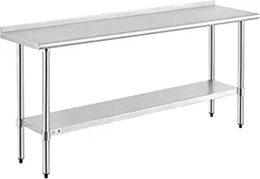 ROCKPOINT Stainless Steel Prep & Work Table (18x72)