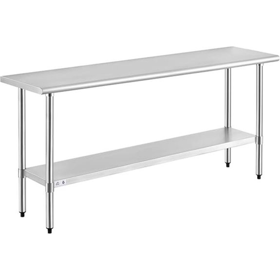 ROCKPOINT Stainless Steel Prep & Work Table 18x72