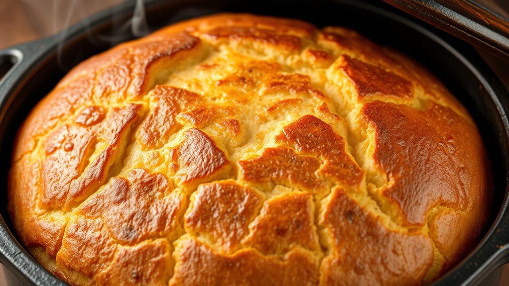 steam creates crispy crust