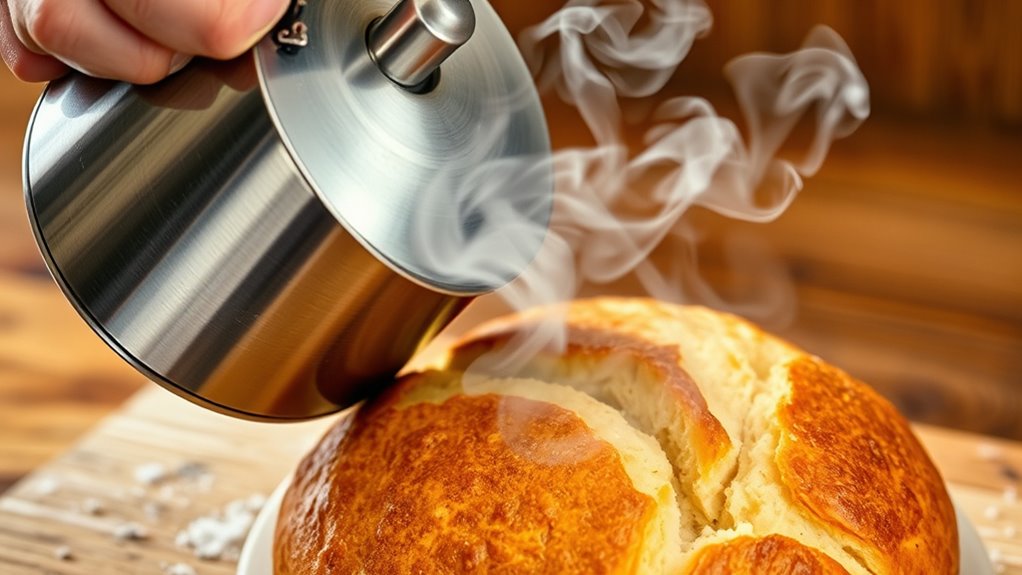steam enhances crust browning
