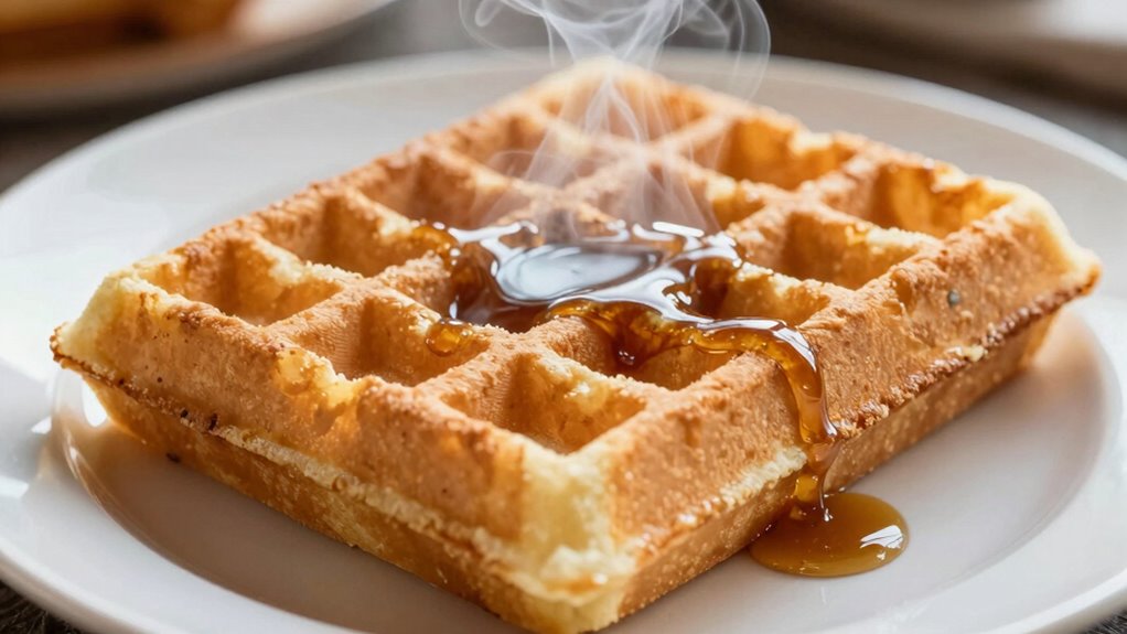 steam releases from waffle