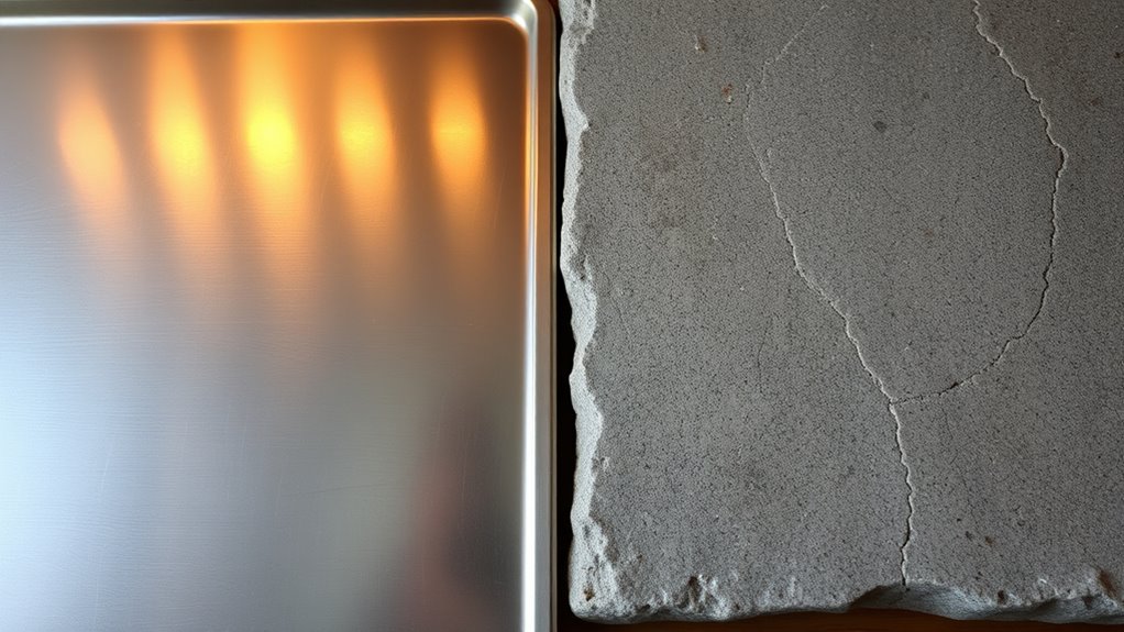 steel heats faster than stone