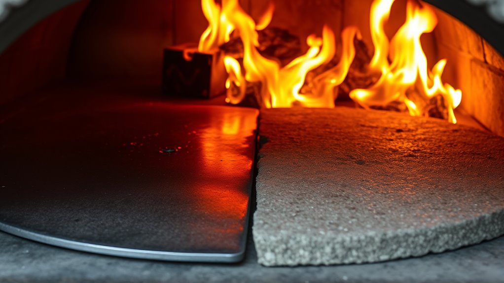 steel heats quickly and evenly