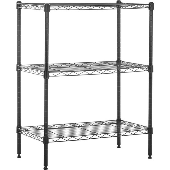 Amazon Basics 3-Shelf Steel Wire Storage Rack