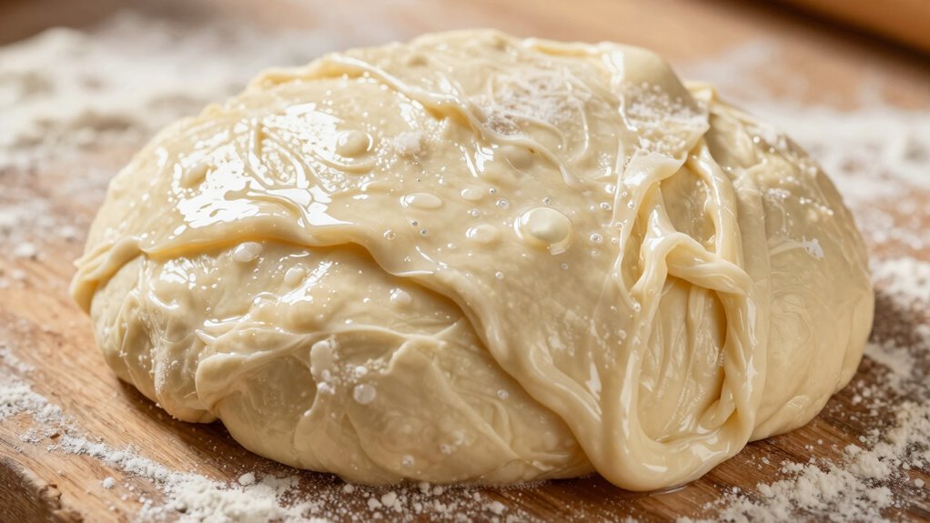 sticky dough indicates proper hydration