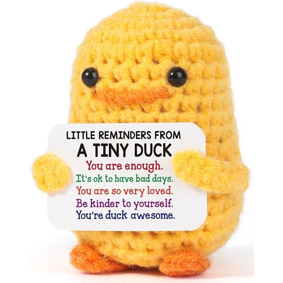 Inspirational Crochet Duck for Support and Cheer