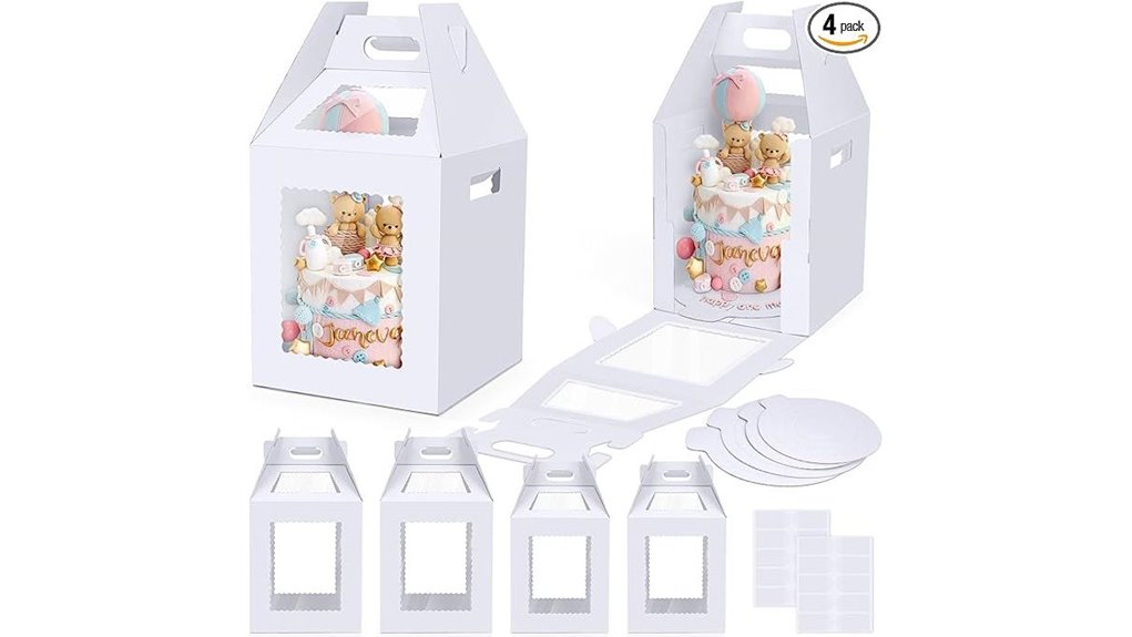 tall window cake boxes