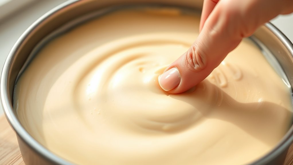 tap batter for evenness