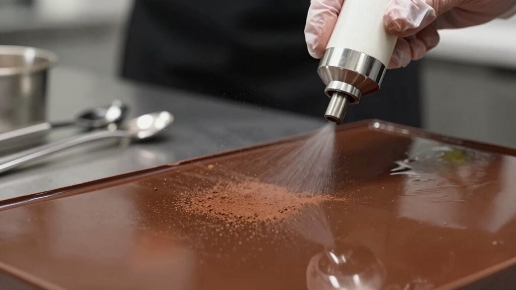 temperature regulates cocoa spraying