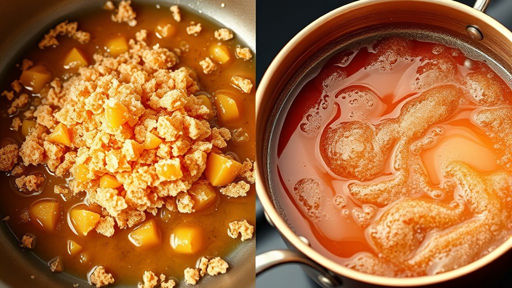 temperature sensitive caramel preparation