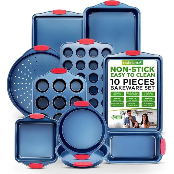 NutriChef 10-Piece Nonstick Bakeware Set