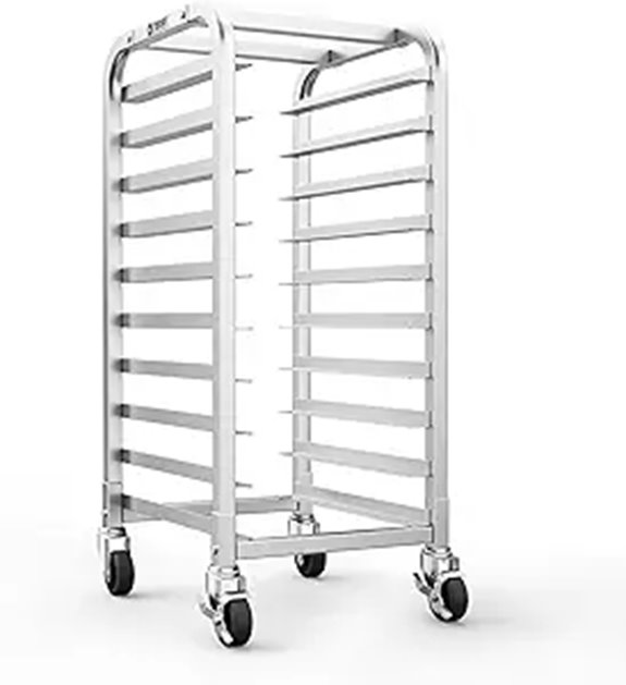 TenUp 10-Tier Aluminum Bakery Sheet Pan Rack
