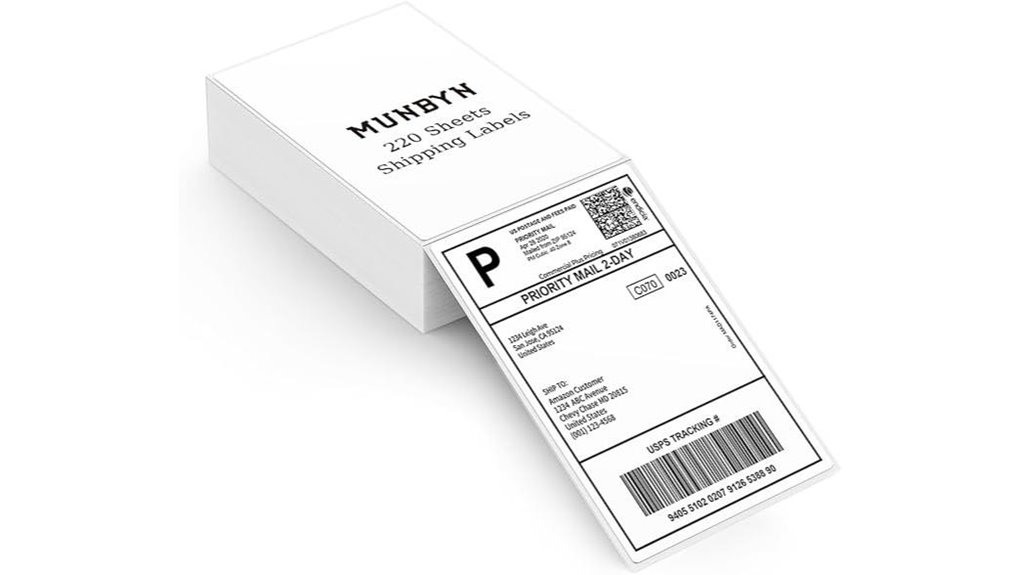 thermal shipping label sheets