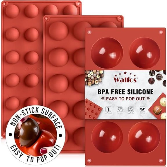 Semi Sphere Silicone Mold Set (3 Packs)