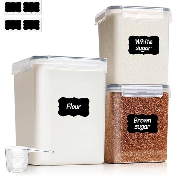 ComSaf 3-Piece Flour & Sugar Storage Containers