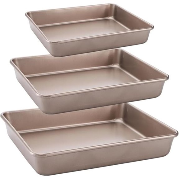 Dicunoy 3-Pack Nonstick Baking Pans Set