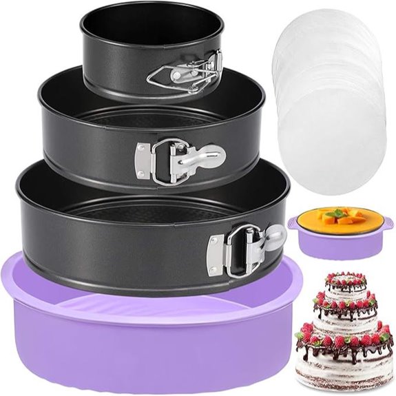 Springform Pan Set of 3 Nonstick Cheesecake Pans