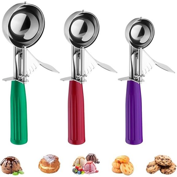 Ice Cream Scoop Set with Trigger 3 Pieces