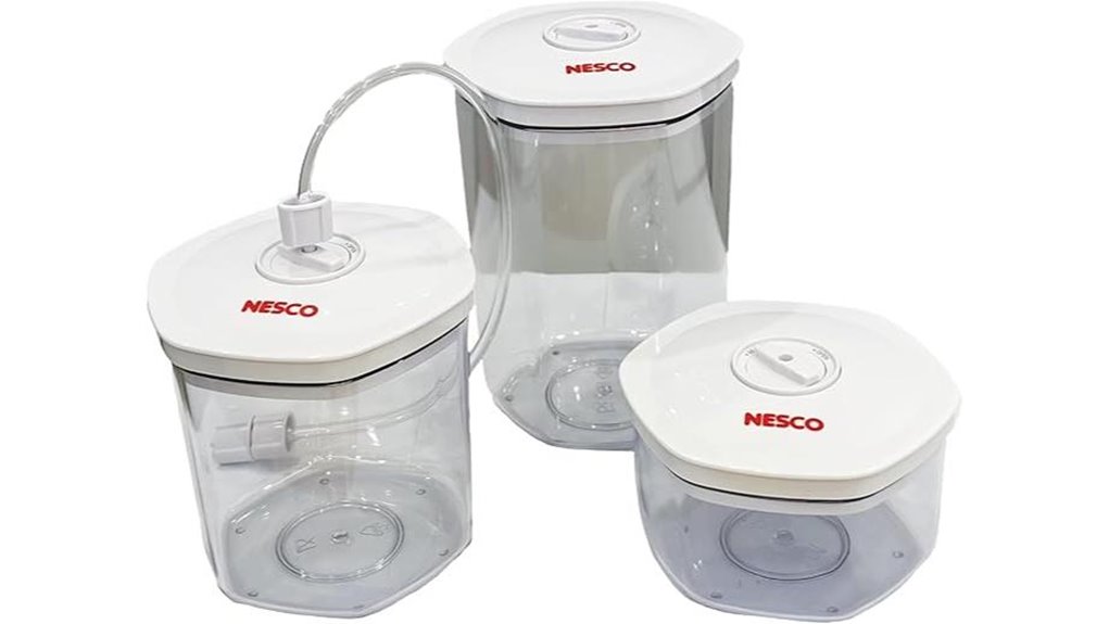 three piece vacuum canister set