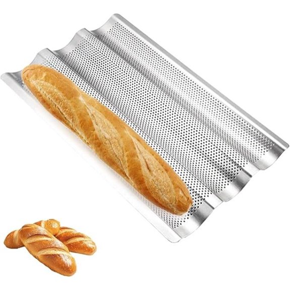 3-Slot Non-Stick French Bread Baking Pan