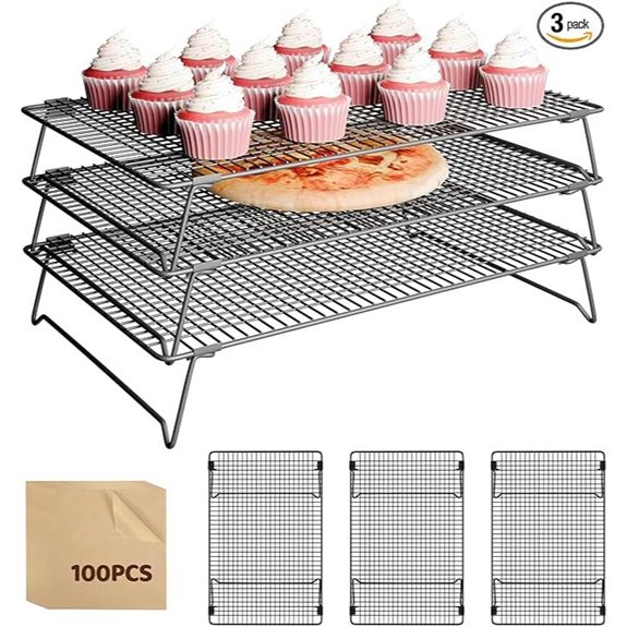 3-Layer Collapsible Cooling Racks 17x11 Inches
