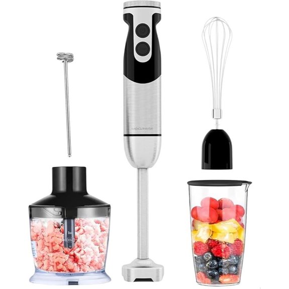 MegaWise Titanium 5-in-1 Hand Blender with 12 Speeds