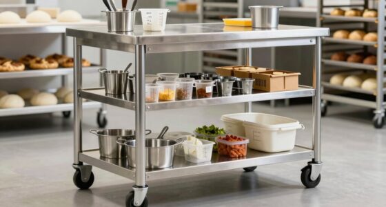 top bakers rolling cart tables