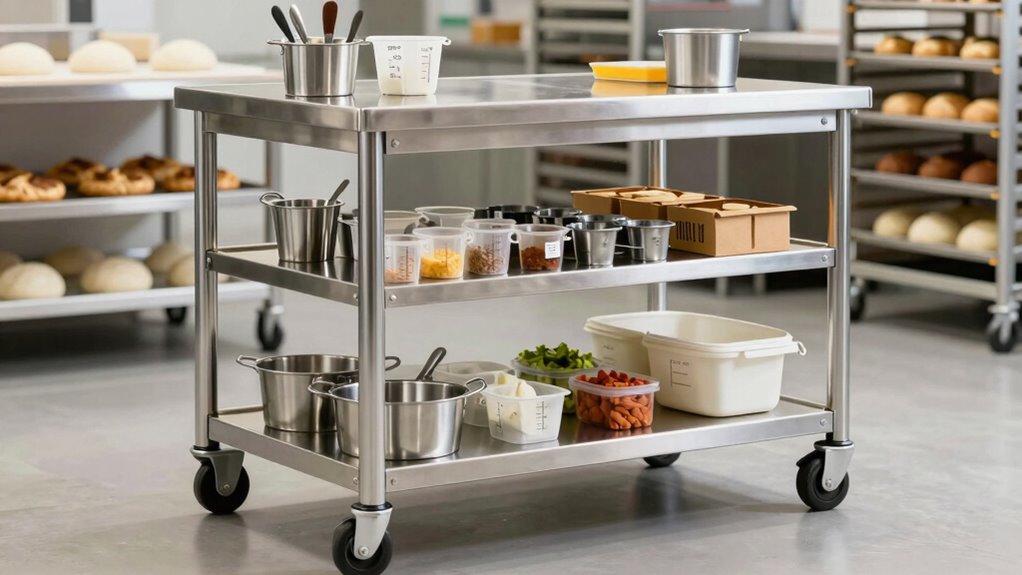 top bakers rolling cart tables