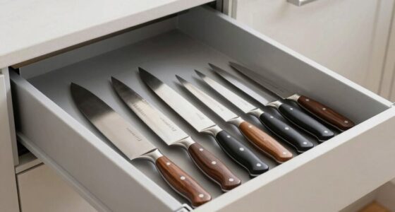 top drawer knife storage