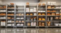 top heavy duty bakery shelving