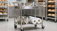 top stainless steel bakery carts