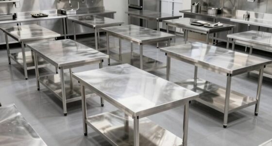 top stainless steel baking tables