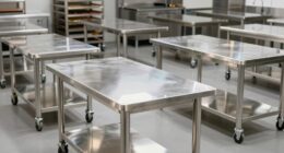 top stainless steel pastry tables