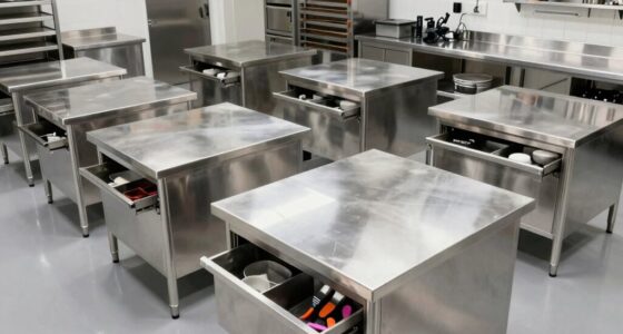 top stainless steel prep tables