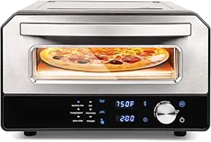 Indoor Pizza Oven with Touchscreen and Stone