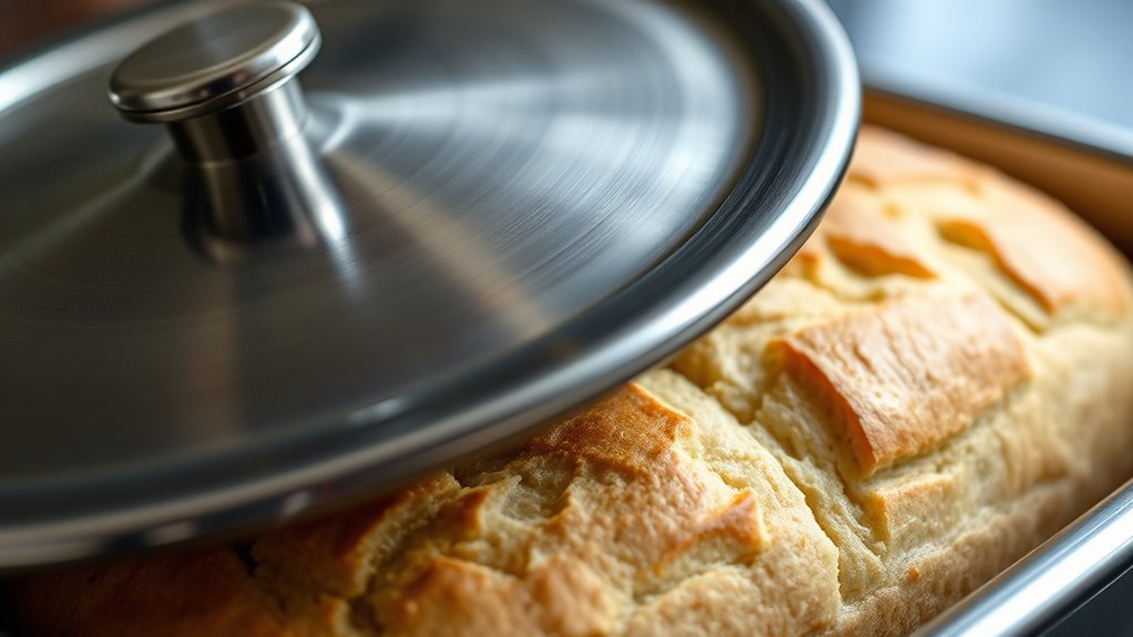 traps heat for even baking