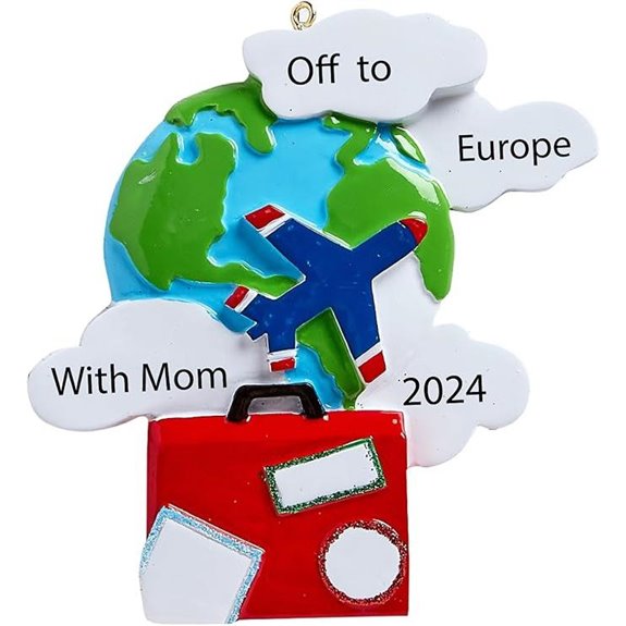 Travel Themed Personalized Christmas Ornament (2025)