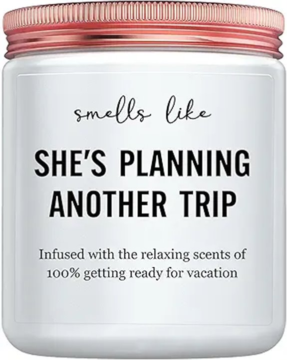 Travel Gifts for Women - Unique Traveler Planner Candle