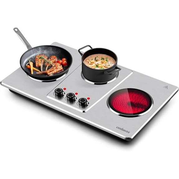 Cusimax Electric Hot Plate with Infrared Triple Burner