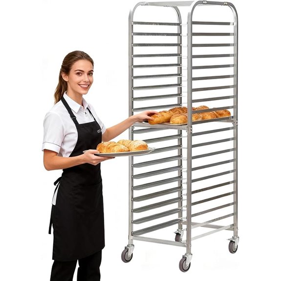 Sandinrayli 20-Tier Stainless Steel Bakery Rack