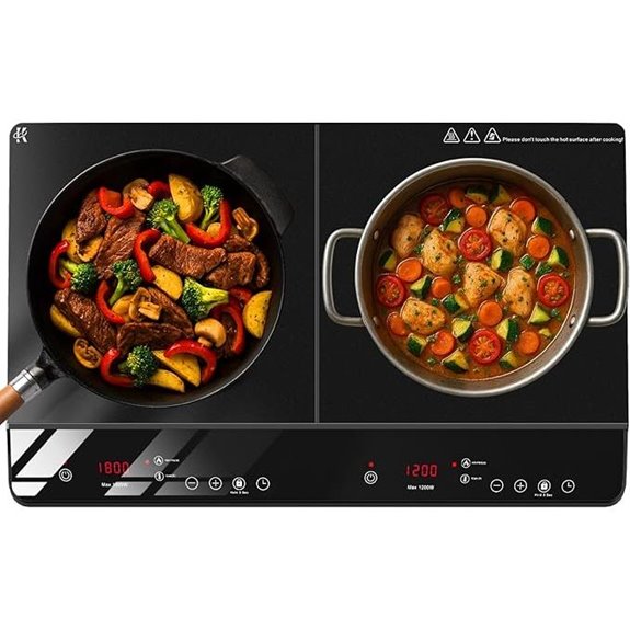 Double Burner Induction Cooktop with Touch Control